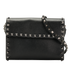 Mini Rockstud Flap, &pound;525, Handbags, Black, Leather, Front view